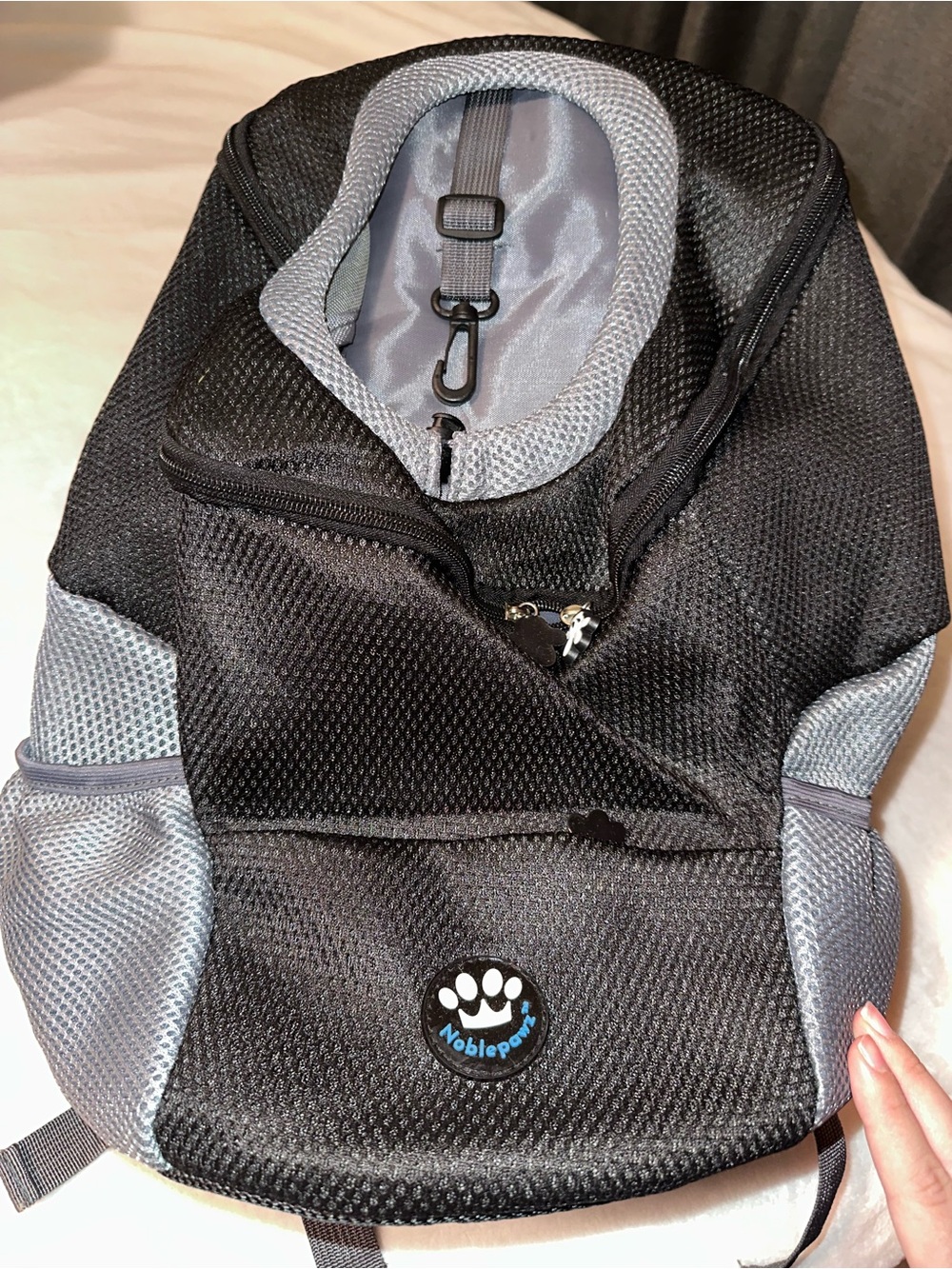 Black & Gray Pet Travel Backpack